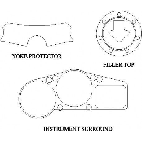 Kawasaki ZX12-R 2000-04 - Clock Surround