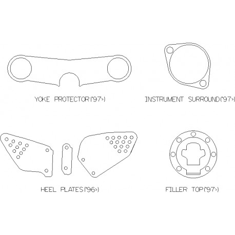 Suzuki GSXR600WV-Y 97-00 - Clock Surround