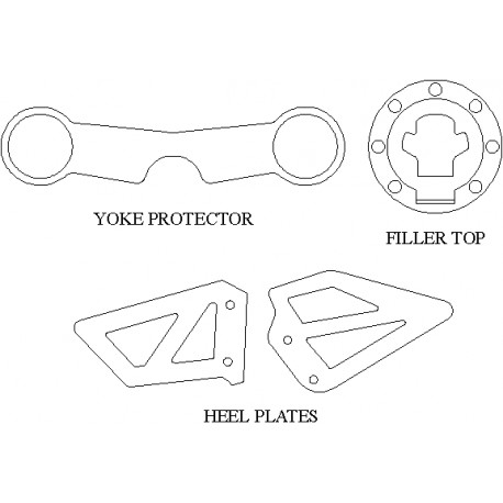 Suzuki GSXR1000 K1 2001-02 - Yoke Protector