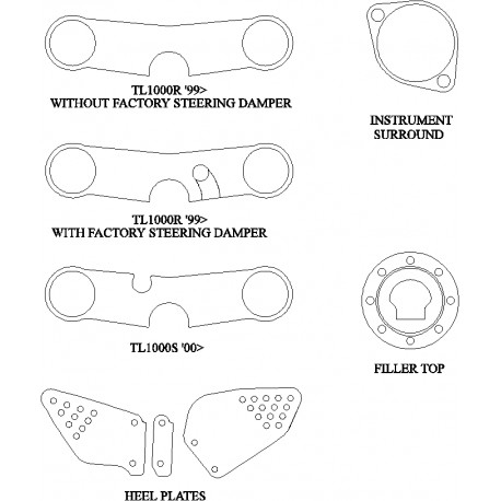 Suzuki TL1000S - w/o steering damper - Clock Surround