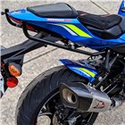 Pyramid Hugger | Carbon / Metallic Blue (Triton Blue w/ Yellow & White Stripes) / Matte Black | Suzuki GSXR 1000 2017-Current