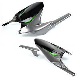 Pyramid Hugger | Matte Black / Metallic Graphite Grey / Metallic Diablo Black / Emerald Blazed Green (SE) | Kawasaki Ninja H2 SX