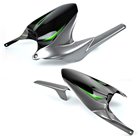 Pyramid Hugger | Matte Black / Metallic Graphite Grey / Metallic Diablo Black / Emerald Blazed Green (SE) | Kawasaki Ninja H2 SX