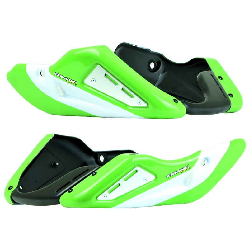 Belly Pan | Gloss Green/Metallic White (Lime Green/Pearl Stardust White) | Kawasaki Z 900 RS 2017-Current