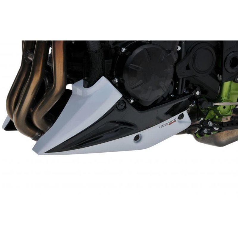 Belly Pan | Met White/Met Black (Pearl Blizzard White/Metallic Spark Black) | Kawasaki Z 900 2020-Current