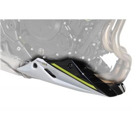 Belly Pan | Met White/Met Black/Met Green (Pearl Blizzard/Spark Black/Candy Lime Green) | Kawasaki Z 650 2020-Current
