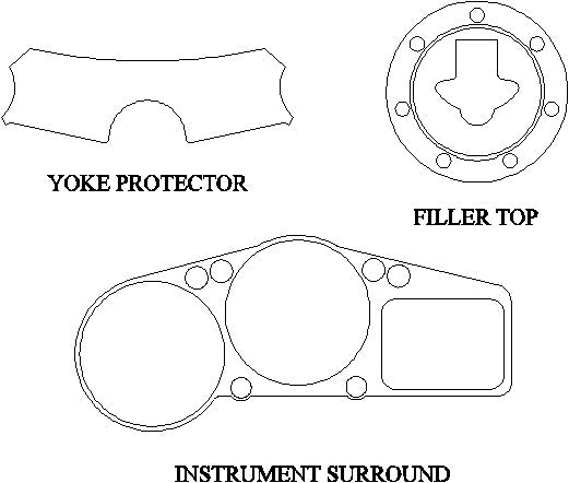 Kawasaki ZX12-R 2000-04 - Clock Surround
