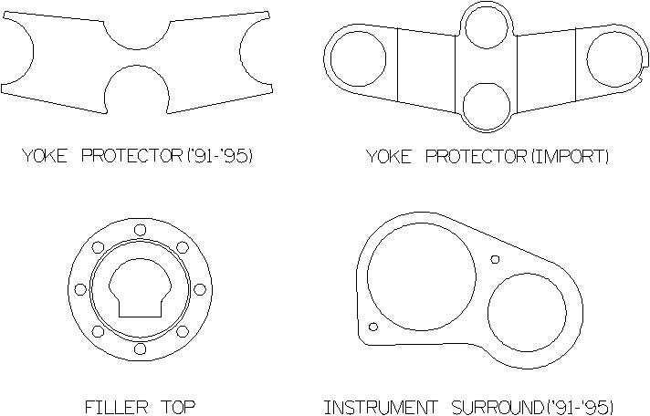 Suzuki RGV250M-R 91-95 - Clock Surround