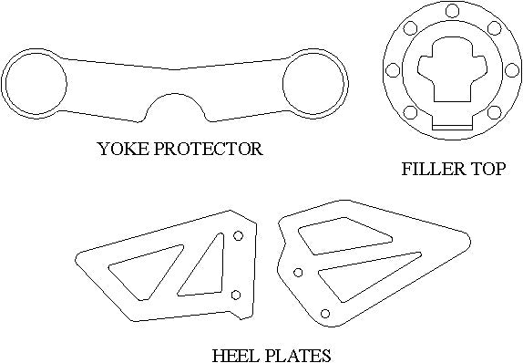 Suzuki GSXR600 K1 2001-03 - Yoke Protector