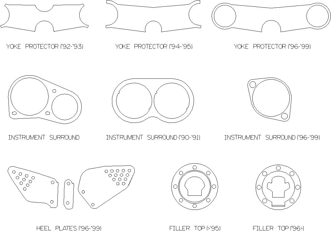 Suzuki GSXR750WN-P 92-93 - Clock Surround