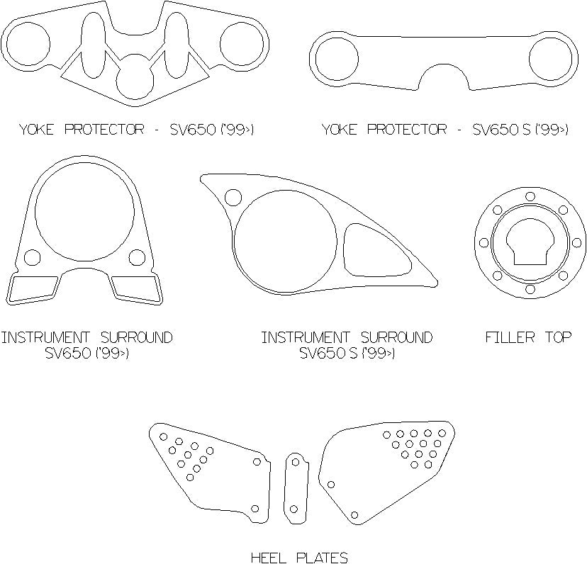 Suzuki SV650S Half Faired 99-02 - Yoke Protector