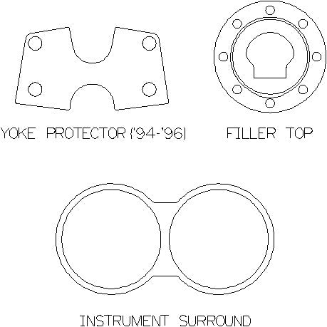 Suzuki RF900 - Clock Surround