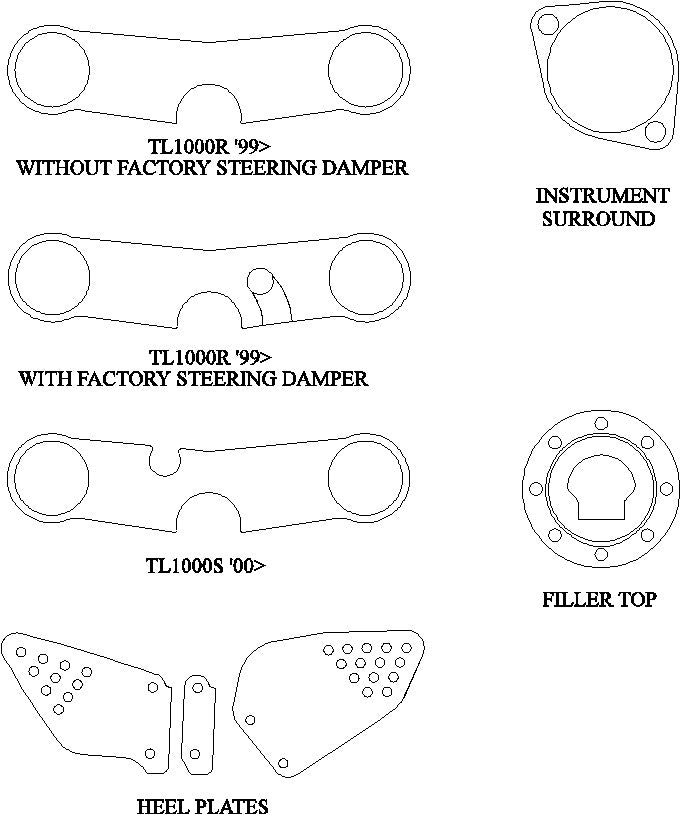 Suzuki TL1000S - with steering damper - Yoke Protector