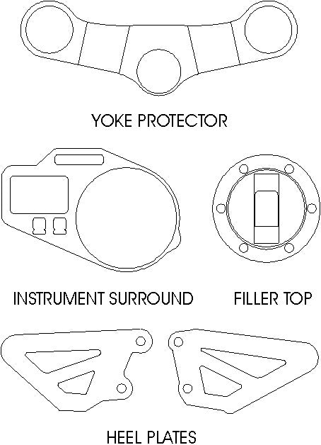 Triumph 955i Tiger 2003on - Yoke Protector