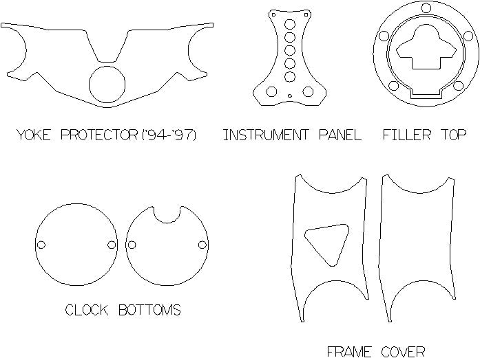 Triumph Speed Triple 94-97 - Clock Surround