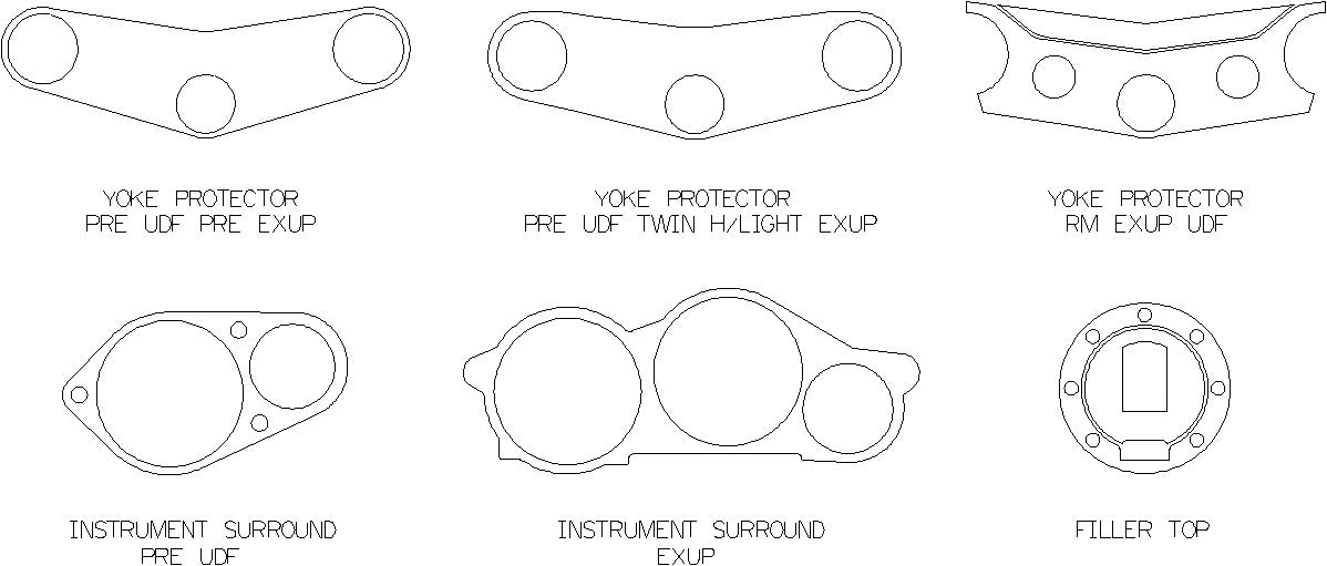 Yamaha FZR1000 91-95 EX-UP - Clock Surround