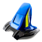Pyramid Hugger | Carbon / Metallic Blue (Triton Blue w/ Yellow & White Stripes) / Matte Black | Suzuki GSXR 1000 2017-Current