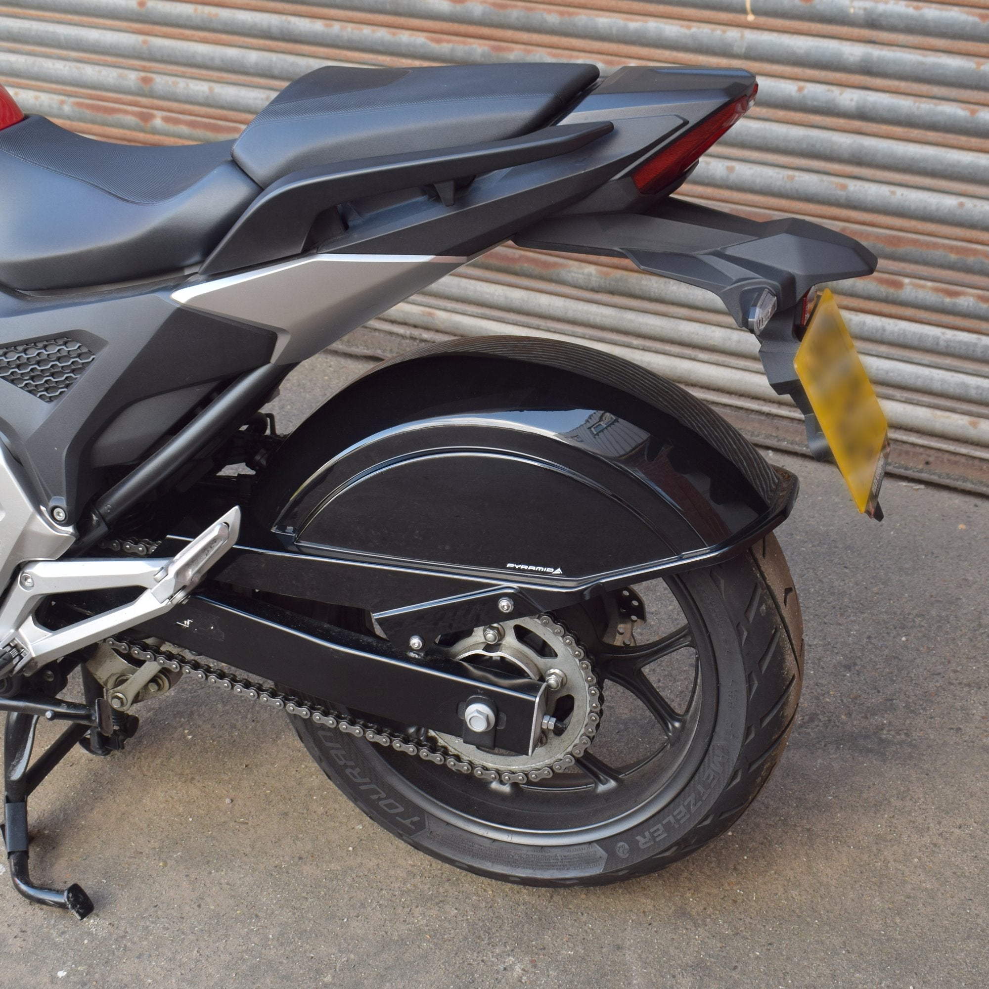 Pyramid Full Rear Hugger  | Gloss Black | Honda NC 700 | 750 | S | X 2012-Current