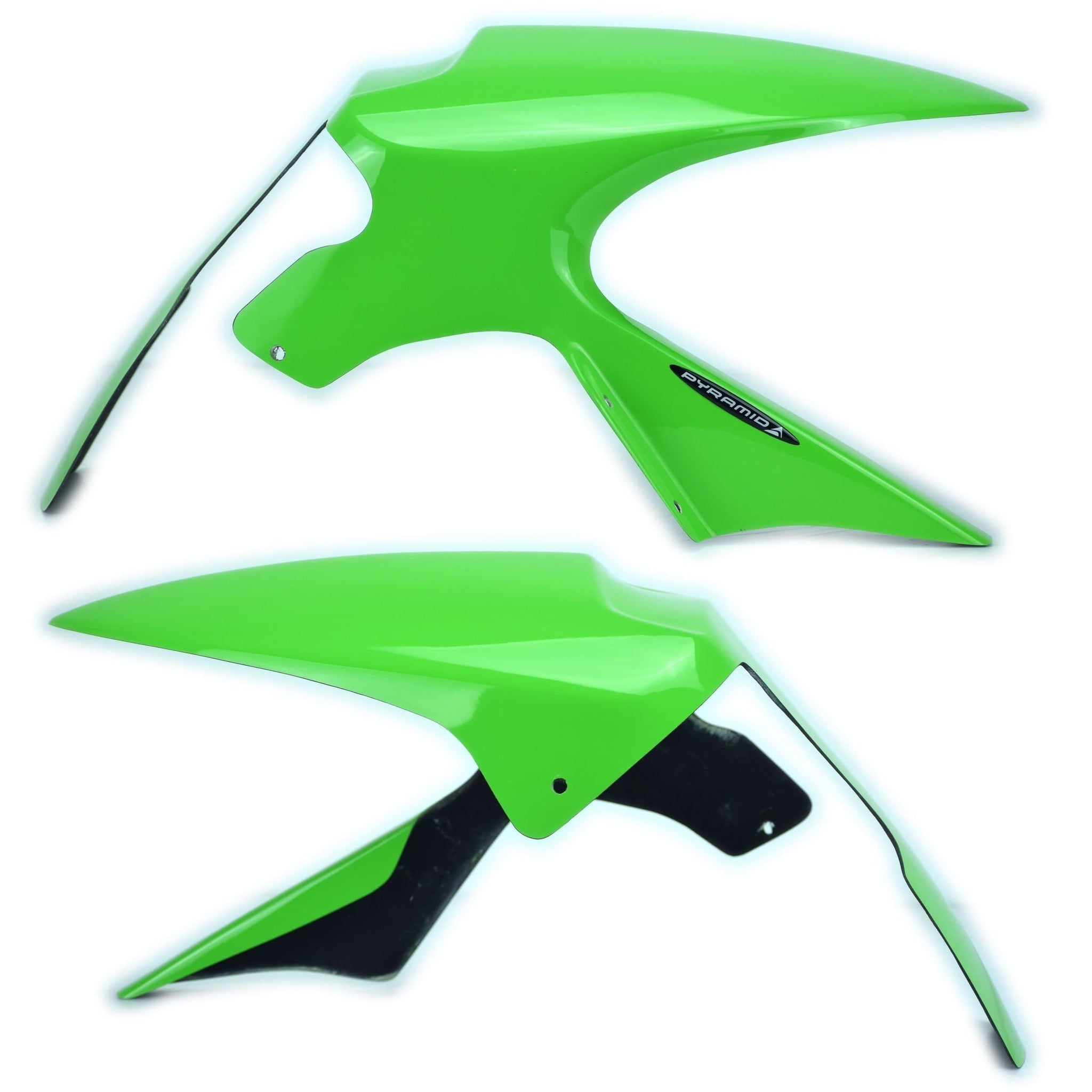 Pyramid Hugger | Gloss Black / Gloss Green | Kawasaki ZX6-R 2007-2009