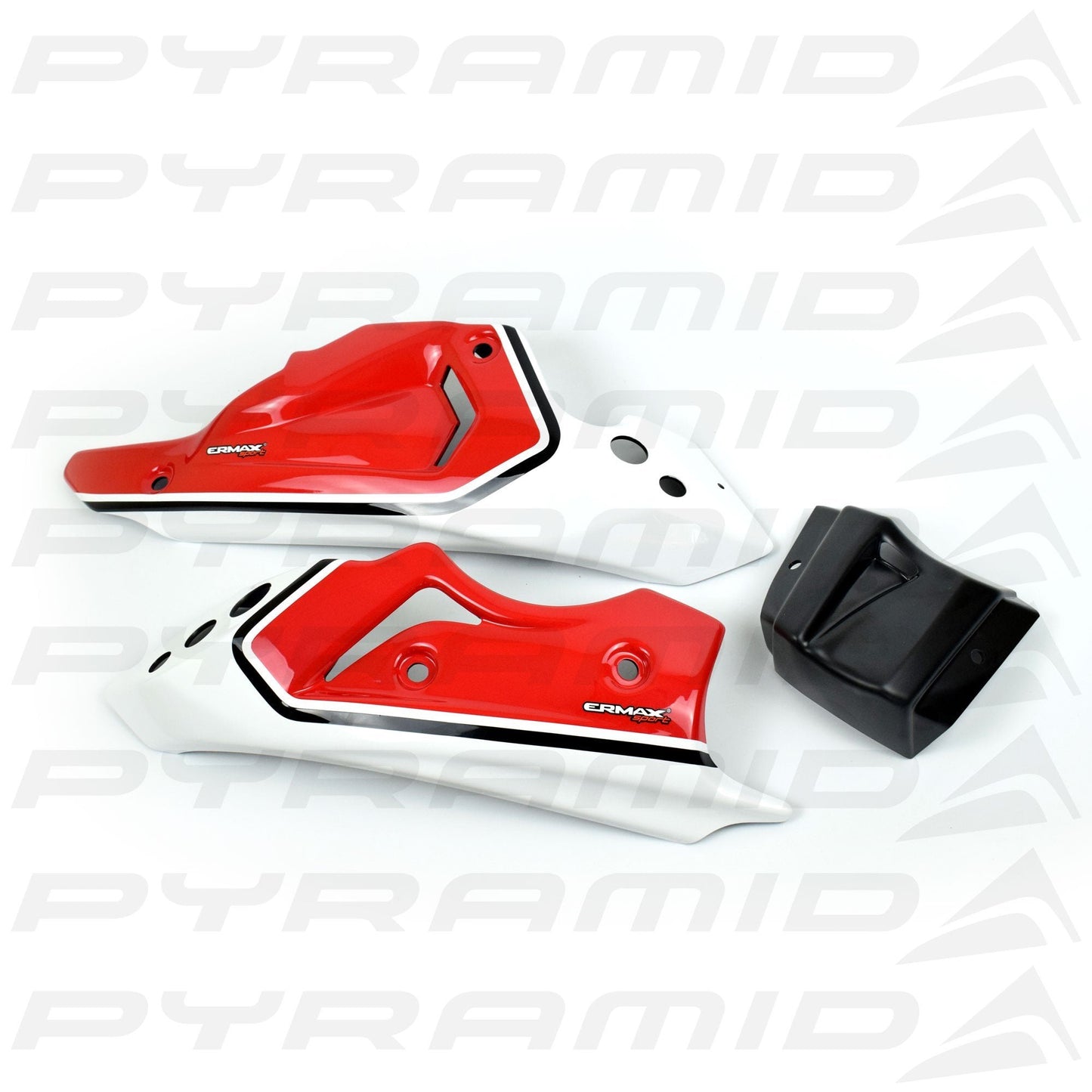 Belly Pan | Basic White  Vivid Red Cocktail 1/Racing Red/ [VRC1]  Black | Yamaha XSR 700 2016-2021