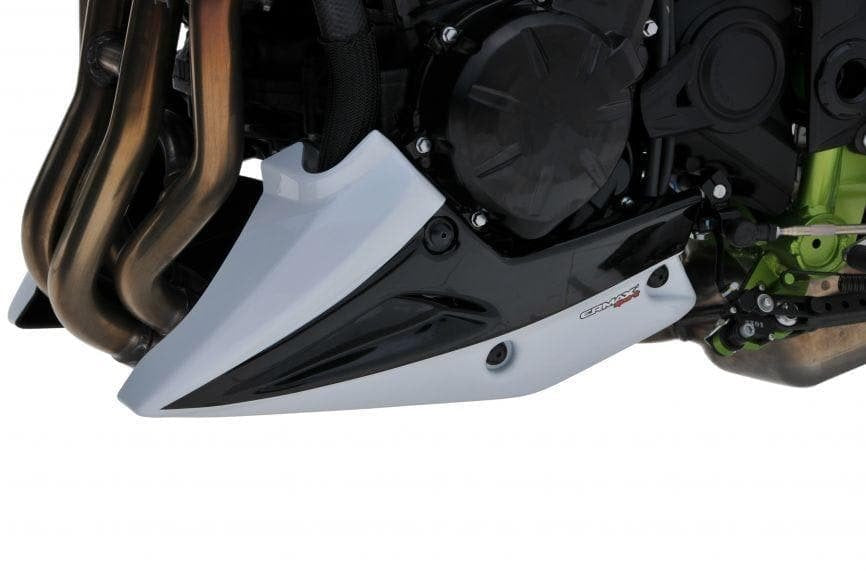 Belly Pan | Met White/Met Black (Pearl Blizzard White/Metallic Spark Black) | Kawasaki Z 900 2020-Current